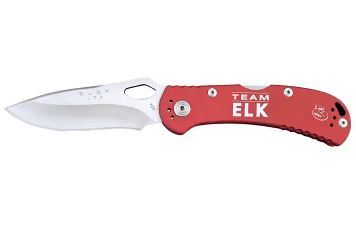Buck Knives Spitfire Red RMEF Folding Knife